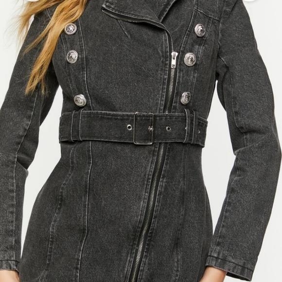 FINAL PRICE! NWT RARE F21 Denim Jacket Dress - Picture 5 of 6